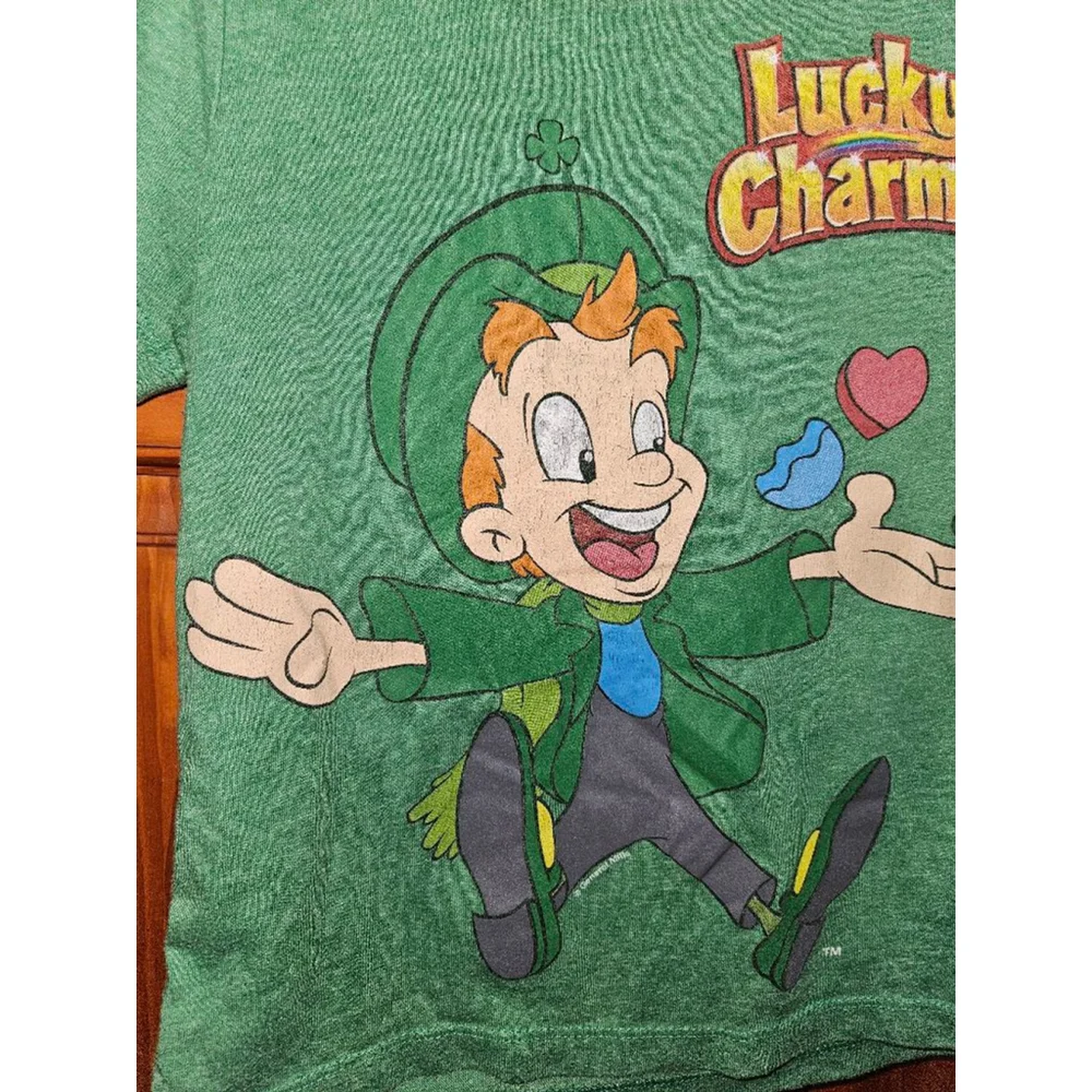 Boys Old Navy Lucky Charms T-shirt XS (5) Green Collectabilitees